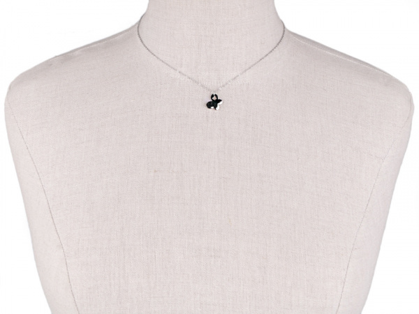 Náhrdelník z nerezové oceli ovál, srdce, motýl s nápisem Love