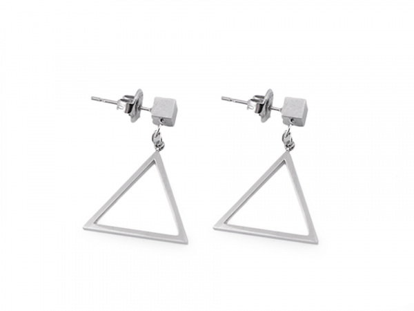 Náušnice z nerezové oceli trojúhelníky
