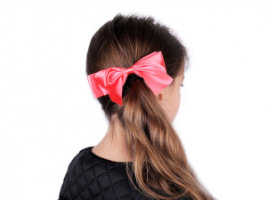 Spona do vlasů velká saténová mašle