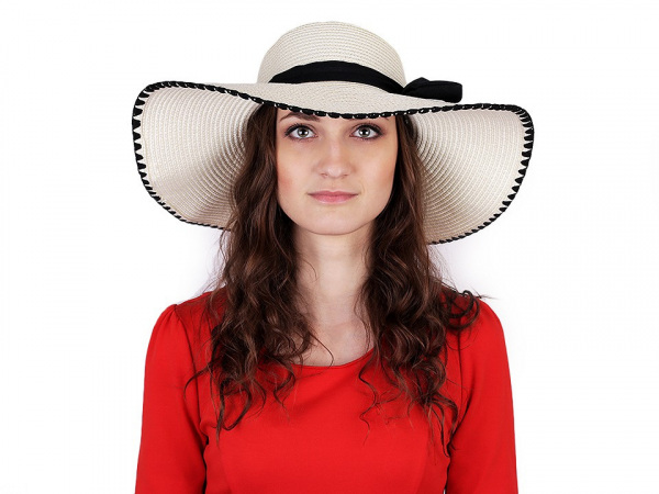 Dámský klobouk / slamák s mašlí