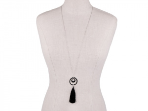 Dlouhý náhrdelník z nerezové oceli se střapcem