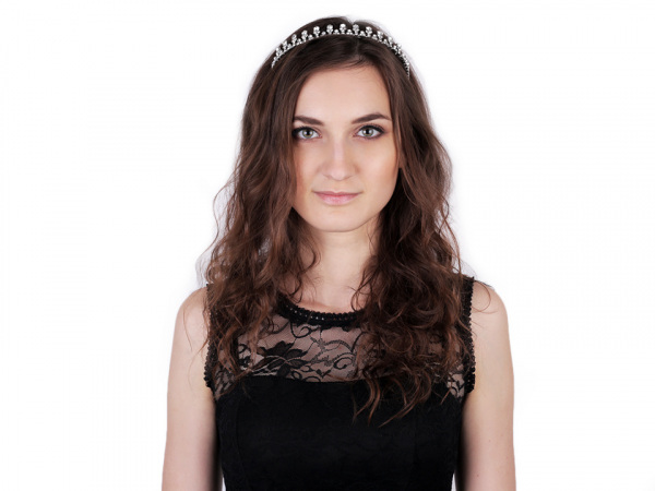 Štrasová čelenka / korunka do vlasů