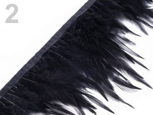 Prýmek - kohoutí peří šíře 12 cm