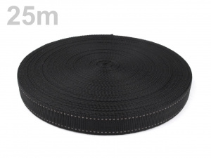 Popruh šíře 25 mm s reflexním prošitím