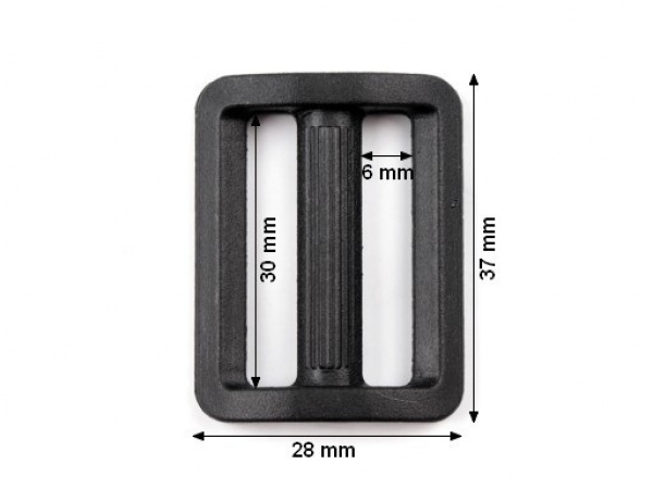 Průvlek šíře 30mm černý