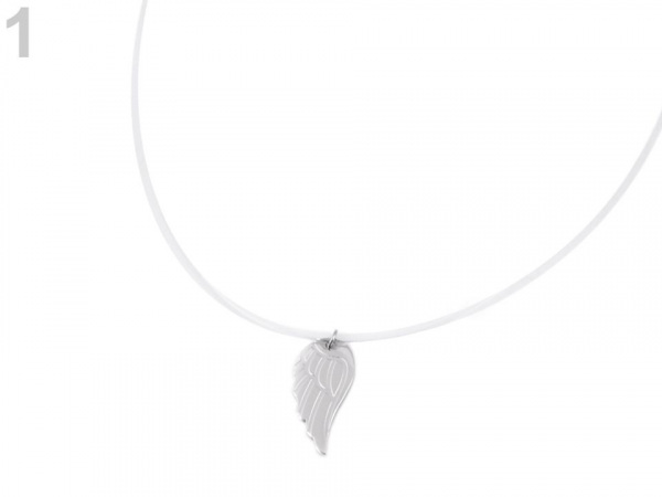 Náhrdelník s přívěskem z nerezové oceli křídlo, srdce