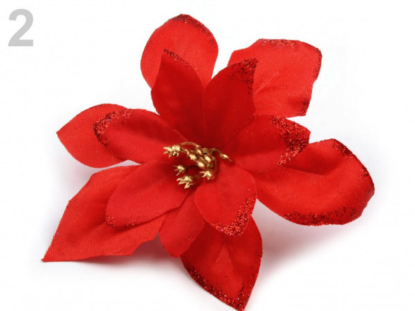 Vánoční hvězda Ø13 cm s klipsem