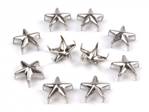 Cvočky na oblečení Ø13mm hvězda