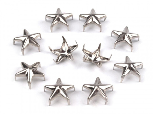 Cvočky na oblečení Ø13mm hvězda