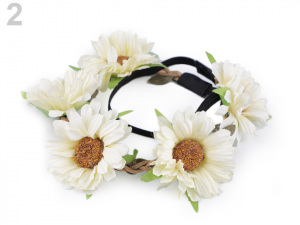 Pružná čelenka do vlasů s květy