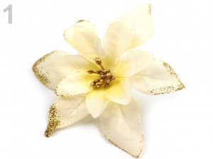 Vánoční hvězda Ø13 cm s klipsem