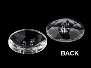 Knoflík Crystal průhledný velikost 40"