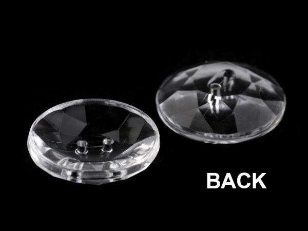 Knoflík Crystal průhledný velikost 40"