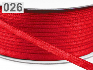 Stuha atlasová šíře 3mm jednolící