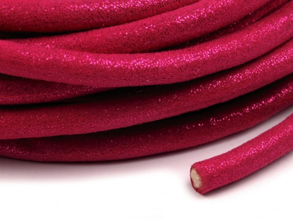 Lesklá šňůra Ø4,5 mm se třpytivým efektem