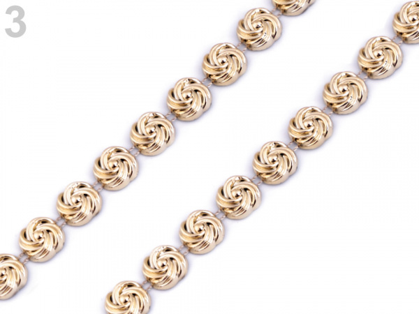 Růže na šňůře / borta šíře 10 mm