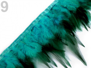 Prýmek - kohoutí peří šíře 12 cm