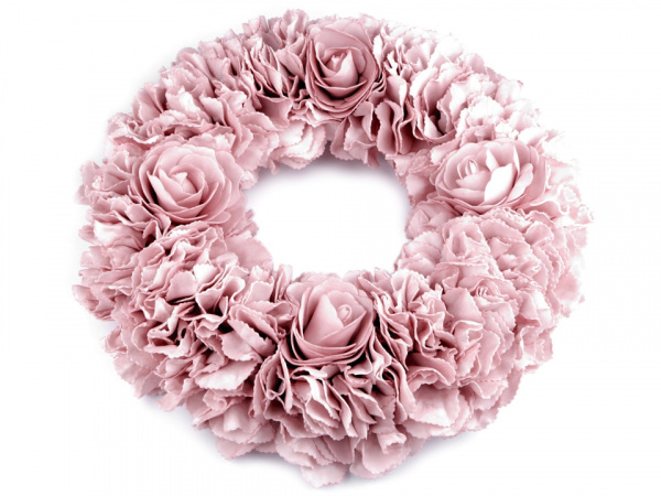 Věnec z moosgummi růže Ø37 cm