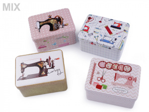 Plechová krabička na šití