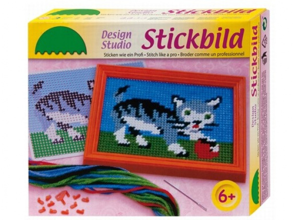 Vyšívací obrázek s motivem kočky