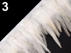 Prýmek - kohoutí peří šíře 12 cm