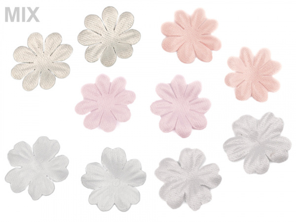 Polotovar k výrobě květů Ø15 mm, Ø16 mm, Ø18 mm saténový