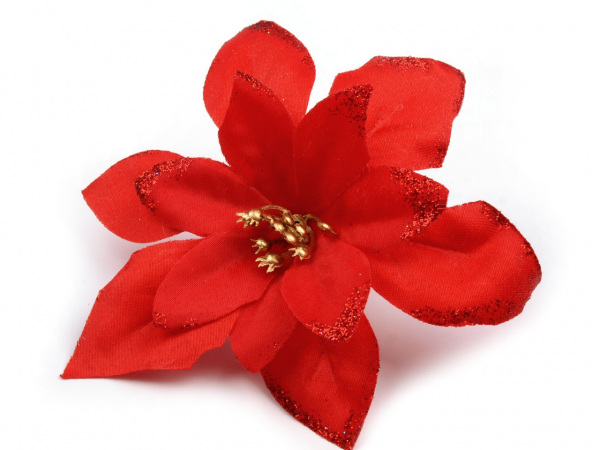 Vánoční hvězda Ø13 cm s klipsem