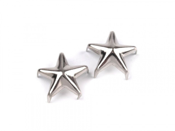 Cvočky na oblečení Ø13mm hvězda