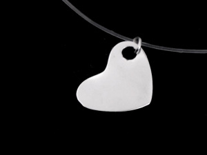 Náhrdelník s přívěskem z nerezové oceli křídlo, srdce