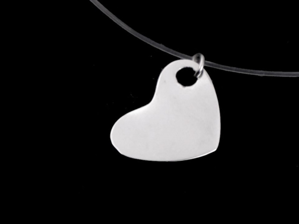 Náhrdelník s přívěskem z nerezové oceli křídlo, srdce