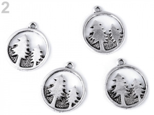 Přívěsek kaktusy, stromy, hory, moře Ø20 mm