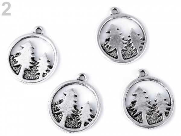 Přívěsek kaktusy, stromy, hory, moře Ø20 mm