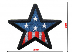 Nažehlovačka hvězda 75x75 mm