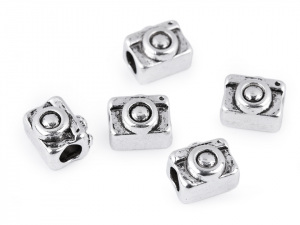 Kovový korálek foťák 10x11 mm