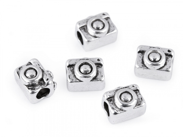 Kovový korálek foťák 10x11 mm