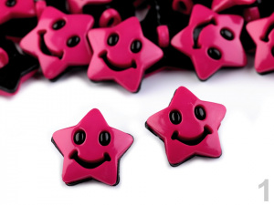 Knoflík dětský velikost 28 hvězda/srdce