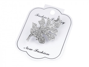 Brož s broušenými kamínky list