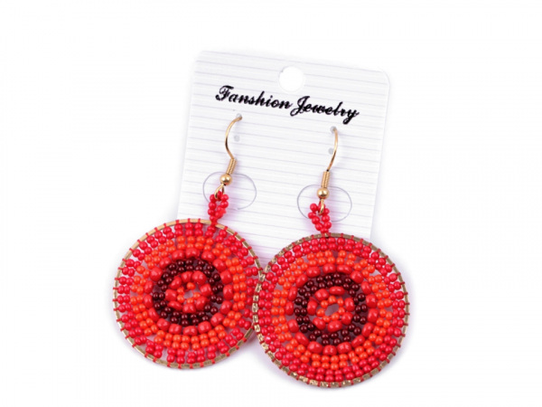 Rokajlové náušnice s nerezovým afroháčkem