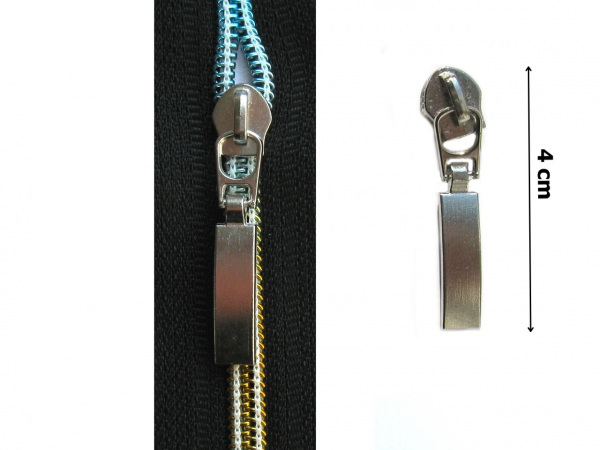 Jezdec ke spirálovým zipům 5 mm bez aretace stříbrný NDJ