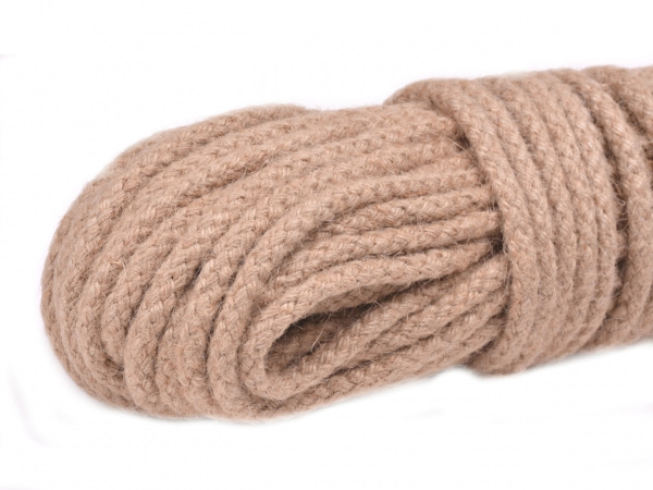 Šnůra pletená JUTOVÁ 5mm