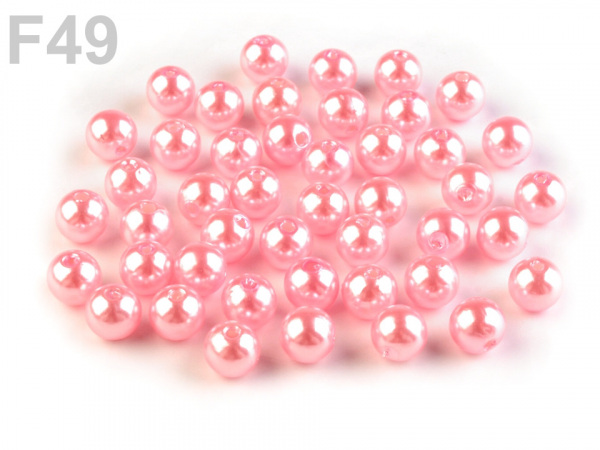 Plastové korálky Glance Ø8 mm