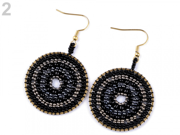 Rokajlové náušnice s nerezovým afroháčkem