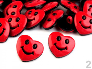 Knoflík dětský velikost 28 hvězda/srdce