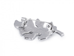 Brož s broušenými kamínky list