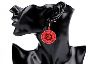 Rokajlové náušnice s nerezovým afroháčkem