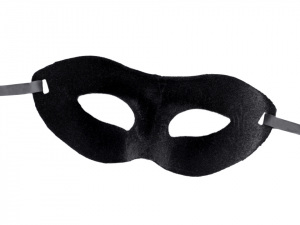 Karnevalová maska - škraboška semišová k dozdobení