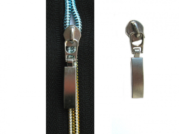 Jezdec ke spirálovým zipům 5 mm bez aretace stříbrný NDJ