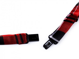 Saténový motýlek retro puntík / káro