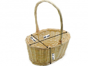 Proutěný košík s uchem