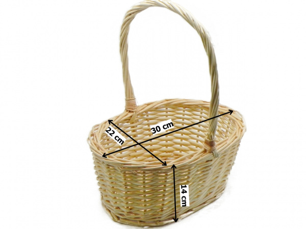 Proutěný košík s uchem